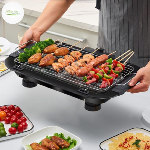 Bếp nướng điện không khói nướng thực phẩm BBQ nhanh chóng an toàn - Bếp Điện Công suất 2000w - Hình ảnh 5