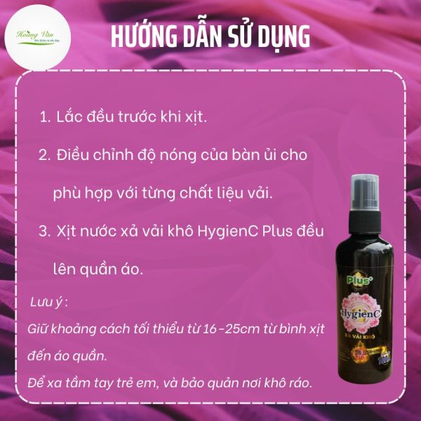Nước xả vải khô HyGienC - 100ml - Hình ảnh 4