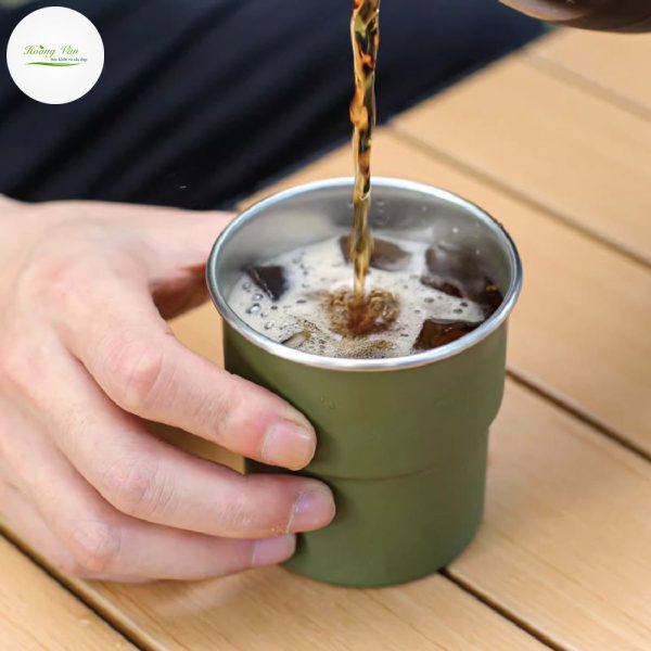 Ly cà phê dung tích 290ml - chất liệu inox 304 - Hình ảnh 4