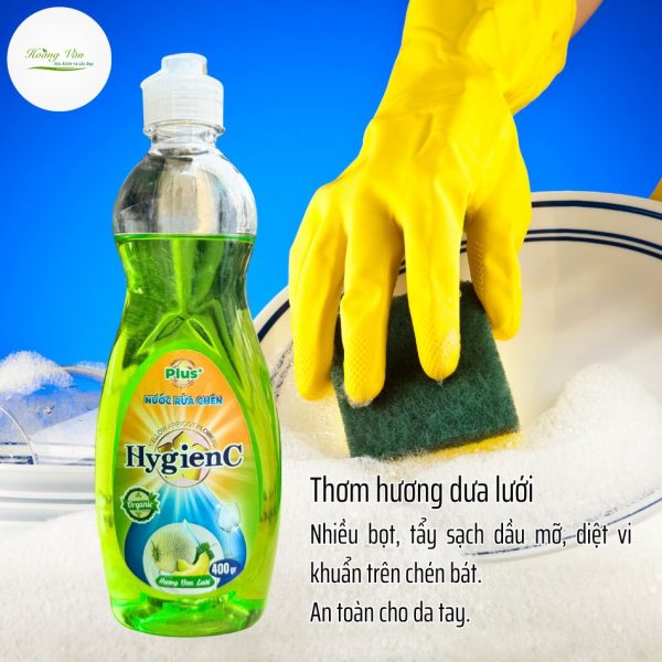 Nước rửa chén HygienC Plus tẩy Làm Sạch vệ sinh vết dầu mỡ bám trên chén bát - Hình ảnh 3
