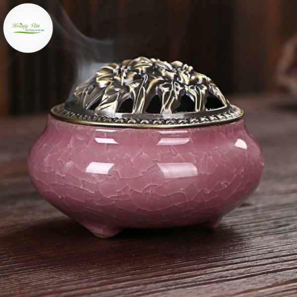 Lư xông trầm gốm sứ - Hình ảnh 5
