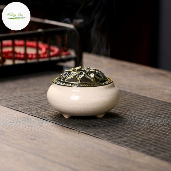Lư xông trầm gốm sứ - Hình ảnh 2